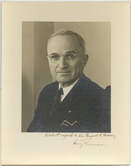 Harry Truman Signed Large Format Photo